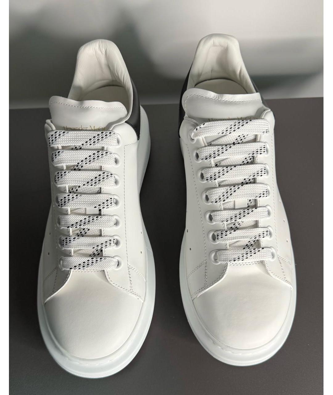 ALEXANDER MCQUEEN Белые кожаные низкие кроссовки / кеды, фото 2