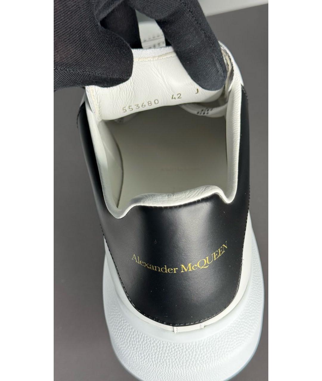 ALEXANDER MCQUEEN Белые кожаные низкие кроссовки / кеды, фото 5