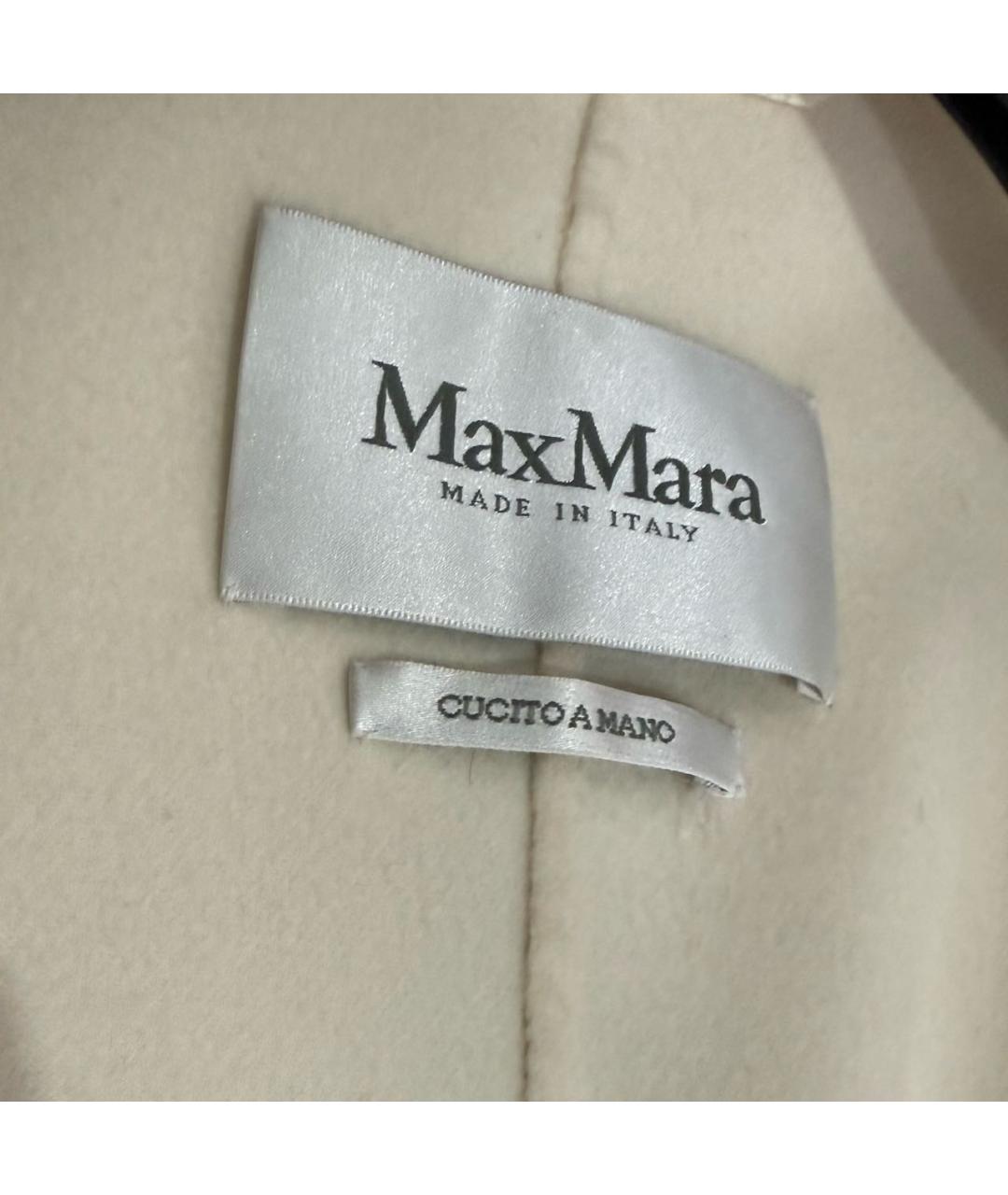 MAX MARA Белое шерстяное пальто, фото 8