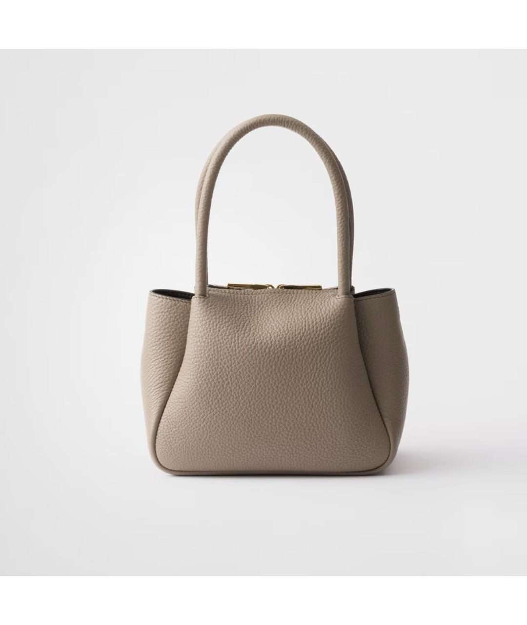 PRADA Серая кожаная сумка через плечо, фото 3