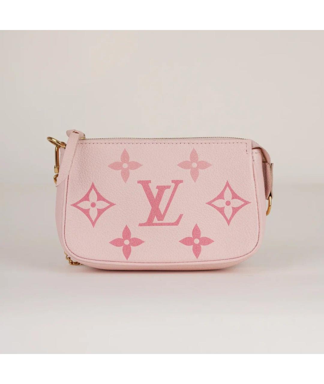 LOUIS VUITTON Розовая кожаная сумка через плечо, фото 2