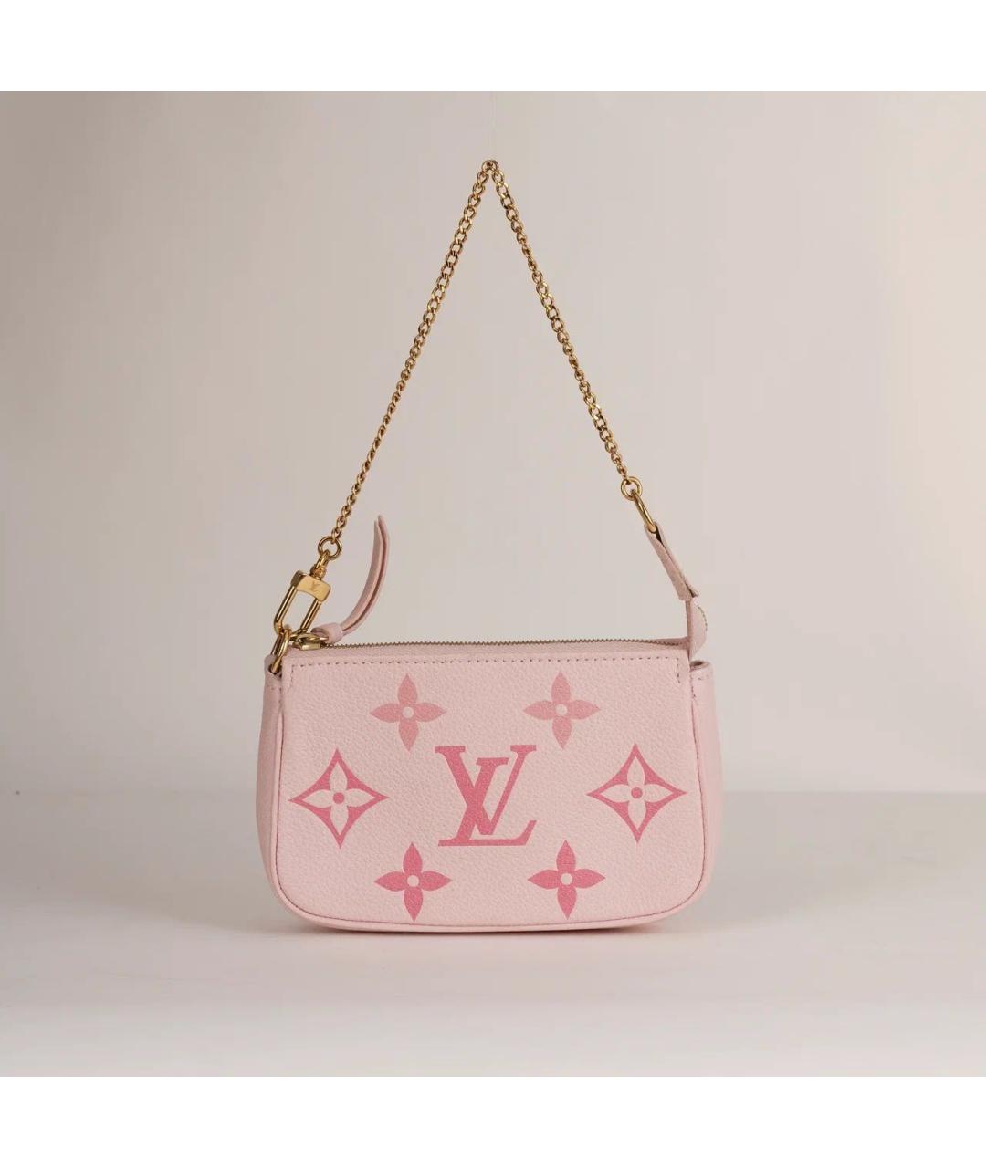 LOUIS VUITTON Розовая кожаная сумка через плечо, фото 9