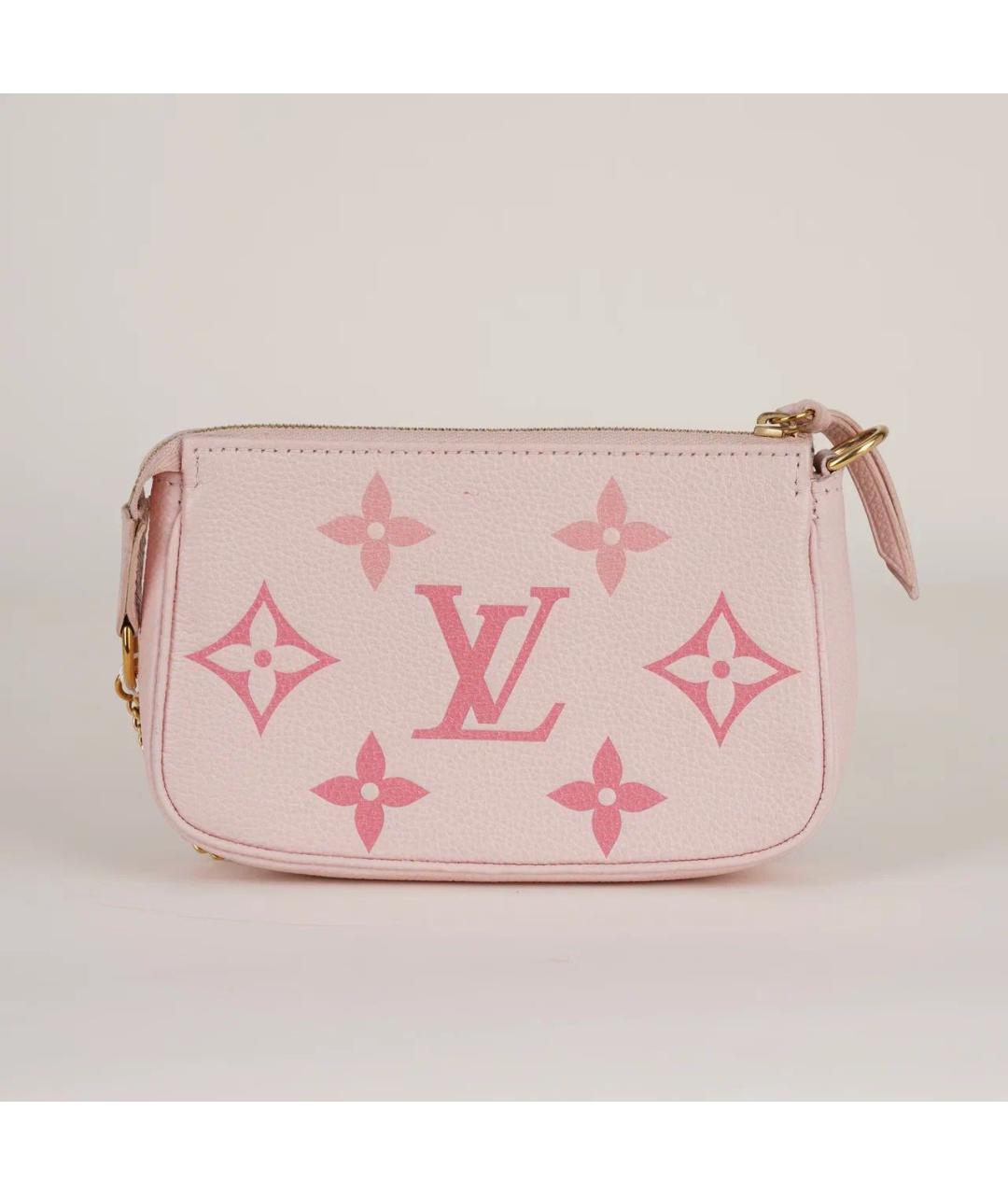 LOUIS VUITTON Розовая кожаная сумка через плечо, фото 3