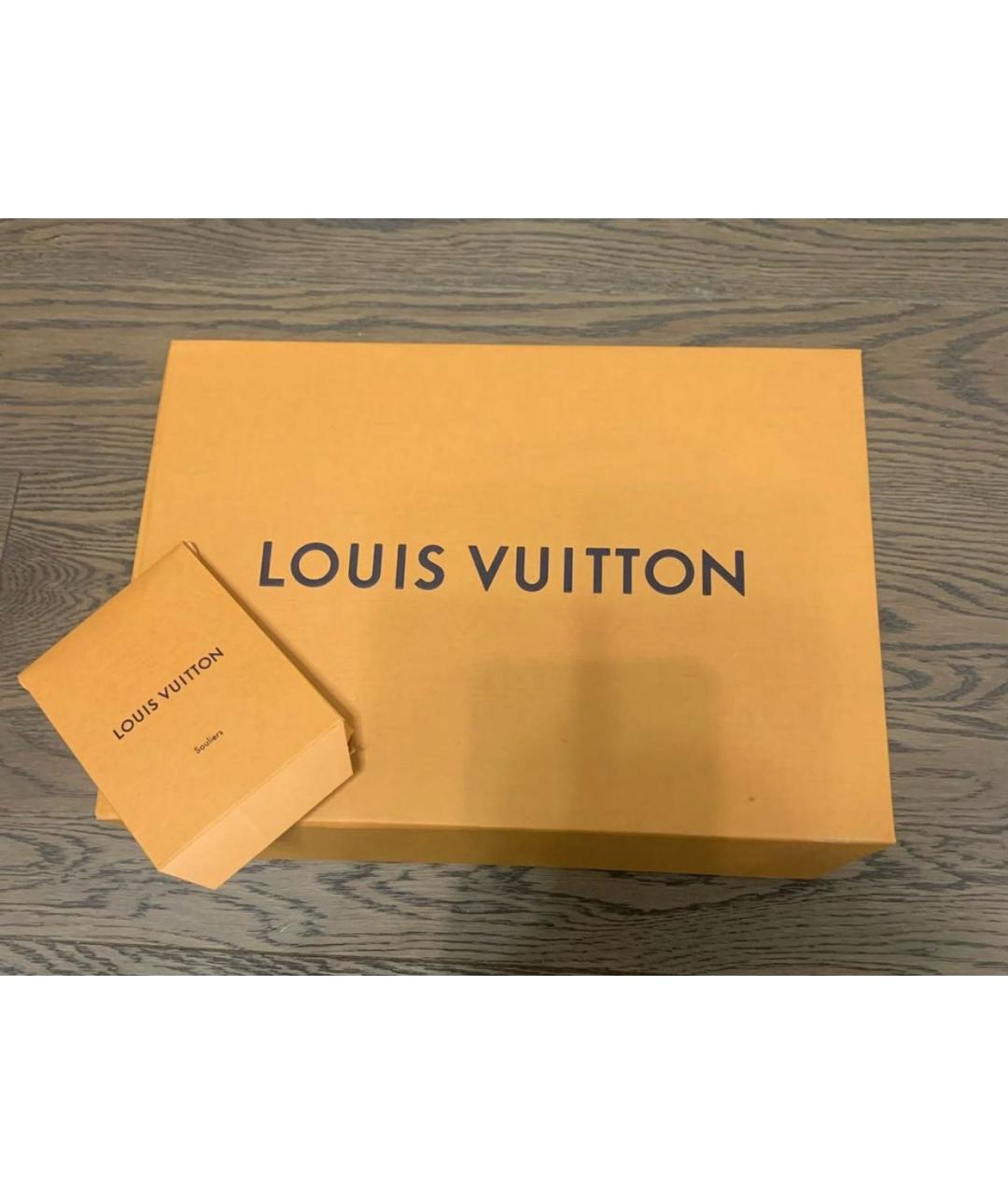 LOUIS VUITTON Хаки текстильные кроссовки, фото 7