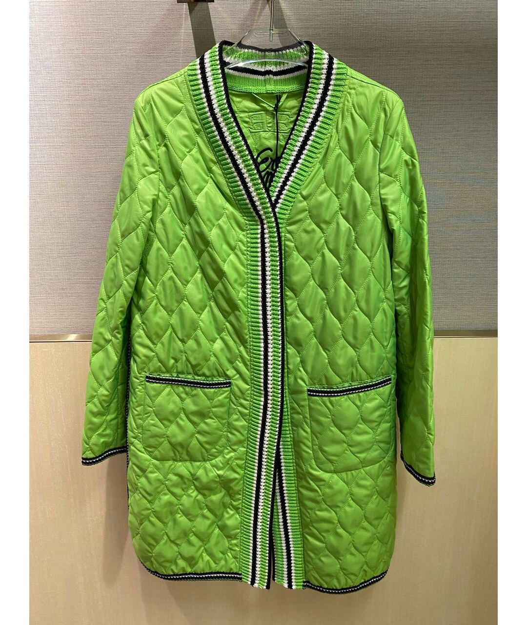 ERMANNO SCERVINO Зеленая полиэстеровая куртка, фото 6