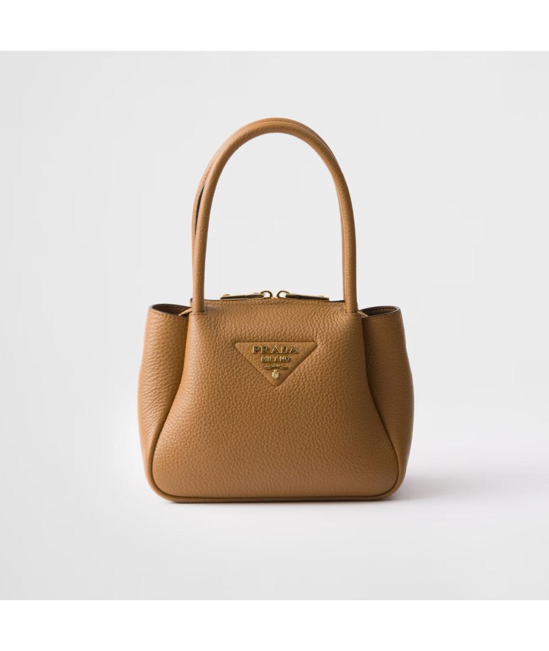 PRADA Коричневая кожаная сумка через плечо, фото 5