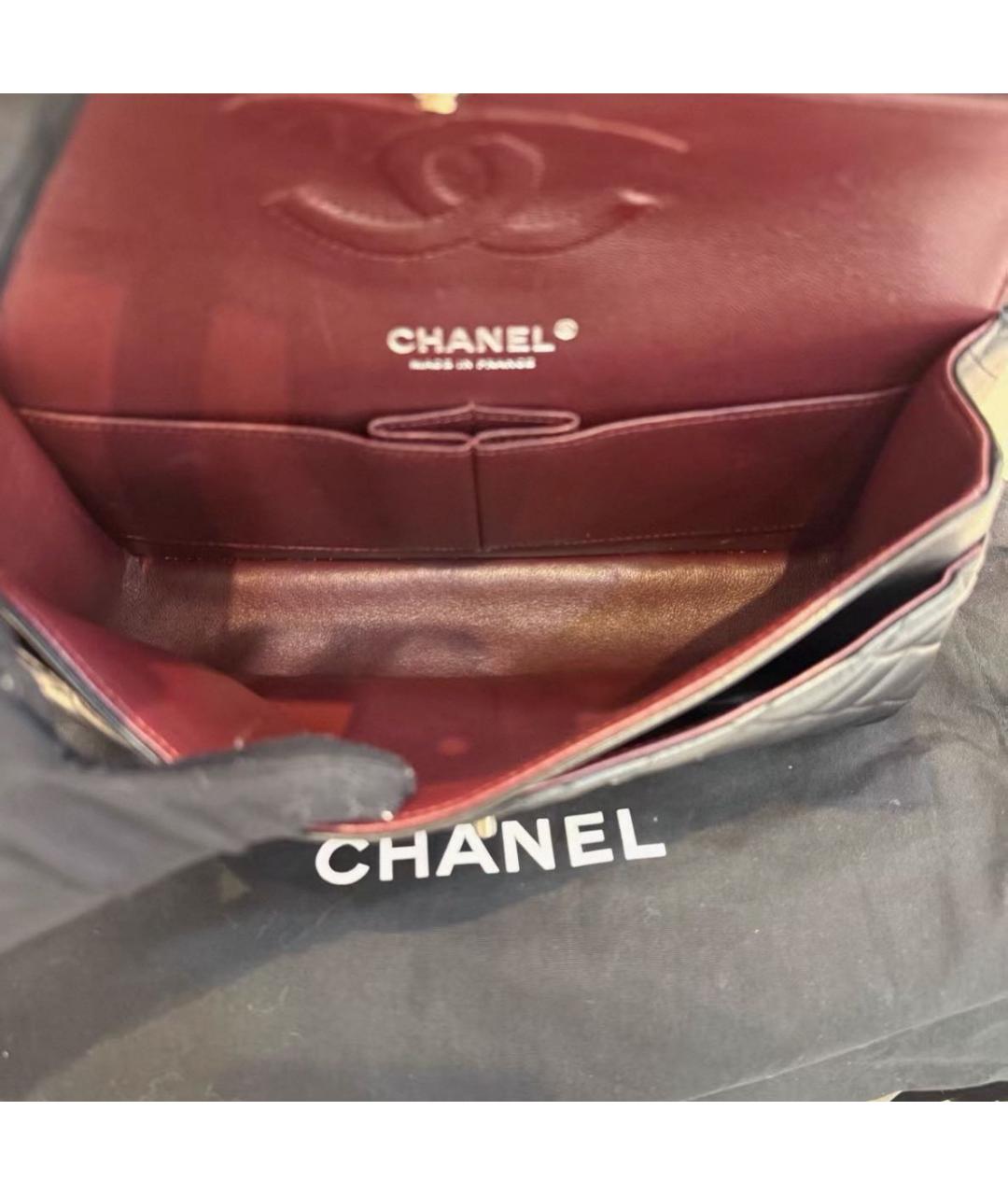 CHANEL Черная кожаная сумка через плечо, фото 8