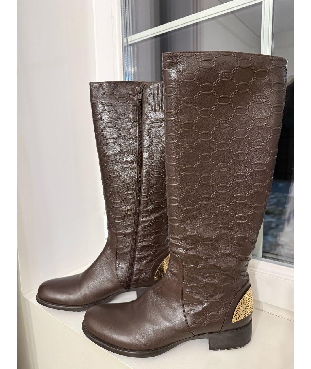 ICEBERG Коричневые кожаные сапоги, фото 9