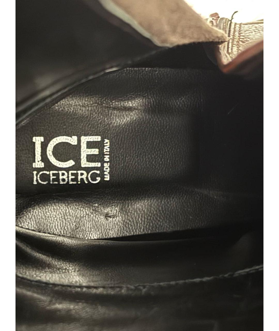 ICEBERG Коричневые кожаные сапоги, фото 5