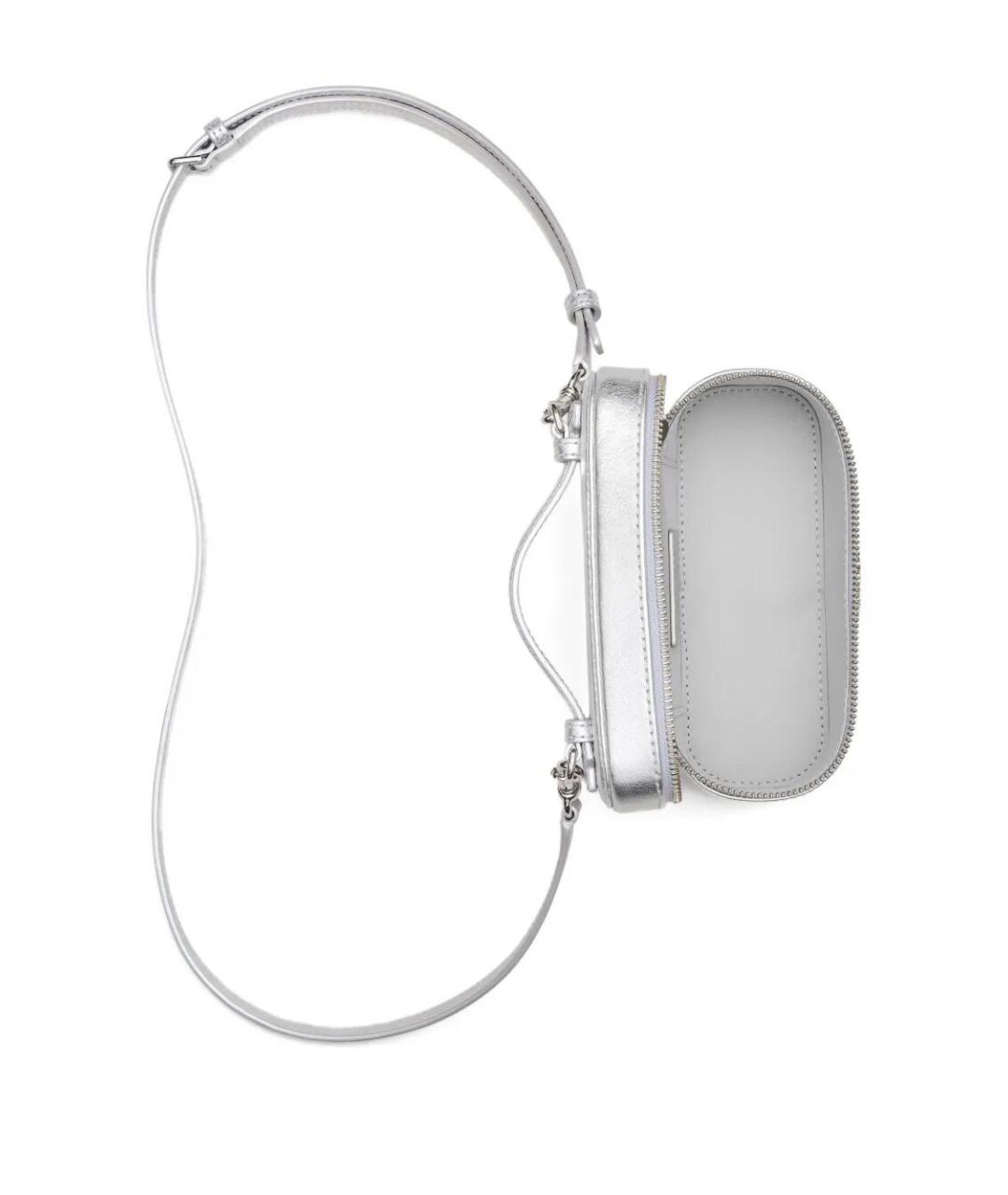 MARC JACOBS Серебряная кожаная сумка через плечо, фото 3