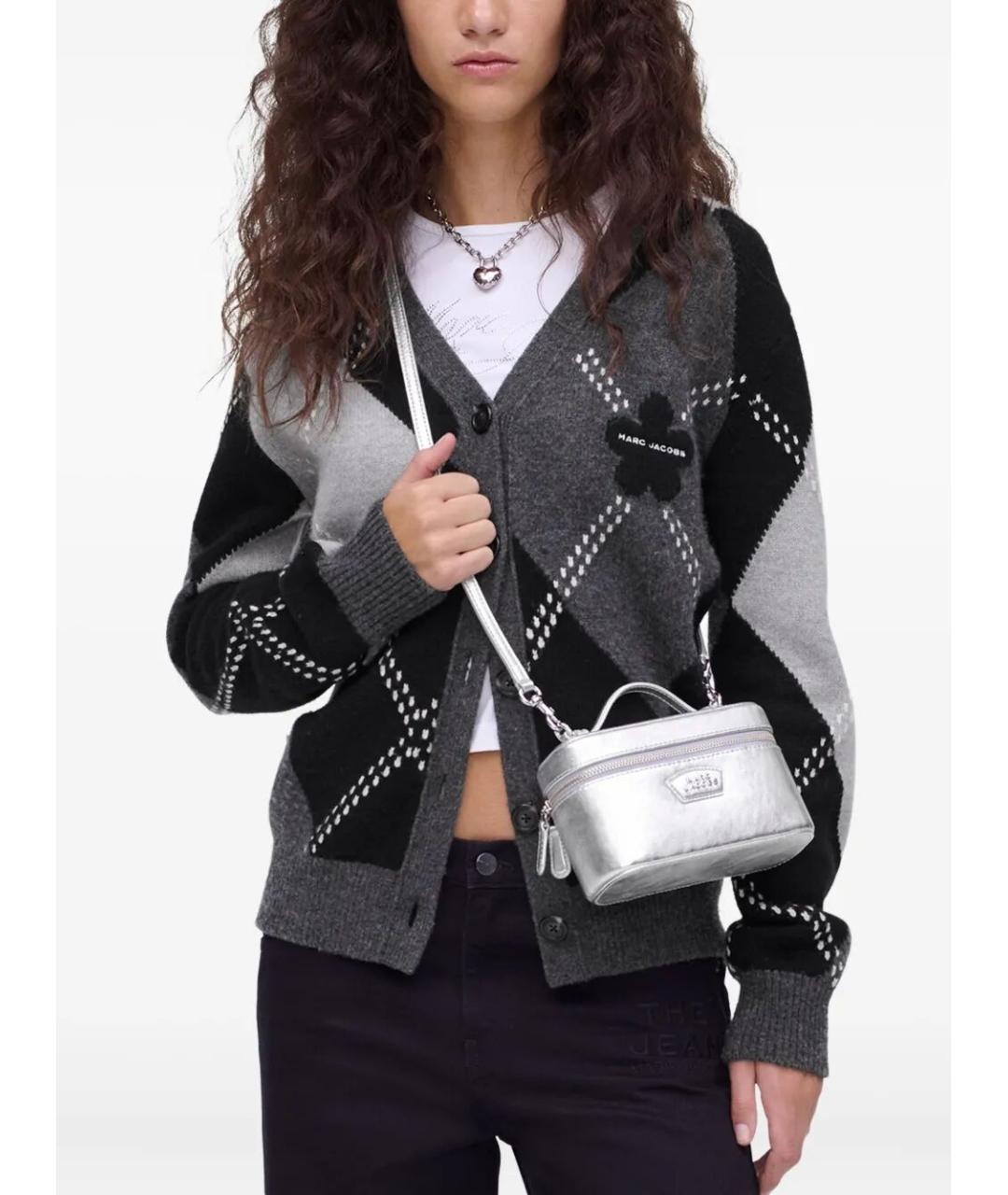 MARC JACOBS Серебряная кожаная сумка через плечо, фото 2