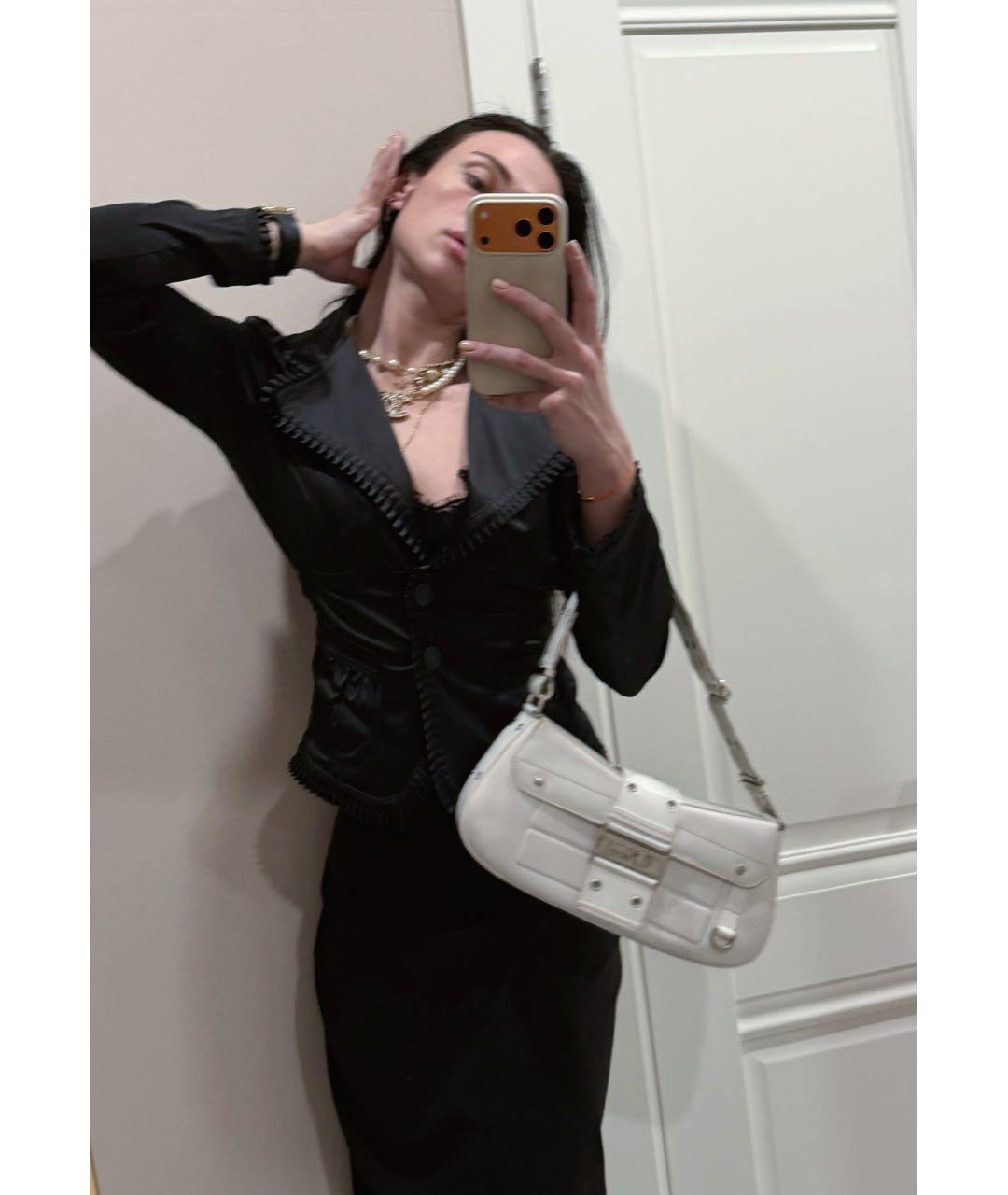 CHRISTIAN DIOR Белая кожаная сумка с короткими ручками, фото 6