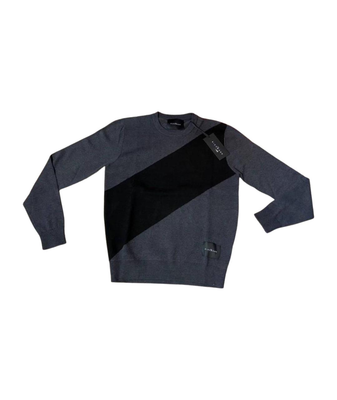 JOHN RICHMOND Антрацитовый шерстяной джемпер / свитер, фото 1