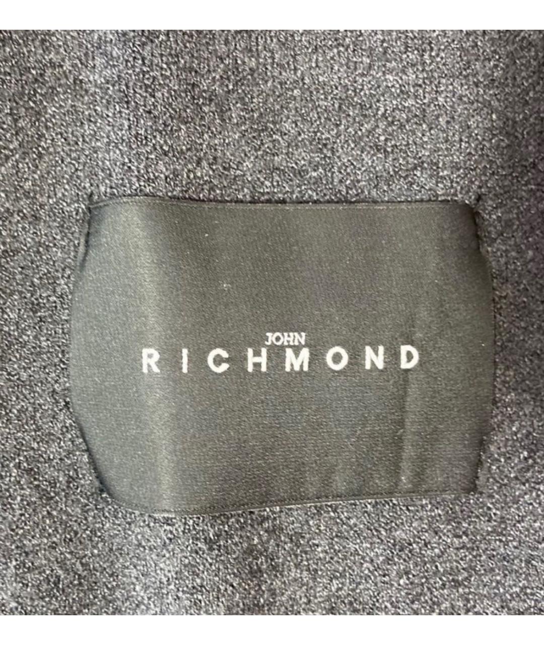 JOHN RICHMOND Антрацитовый шерстяной джемпер / свитер, фото 4