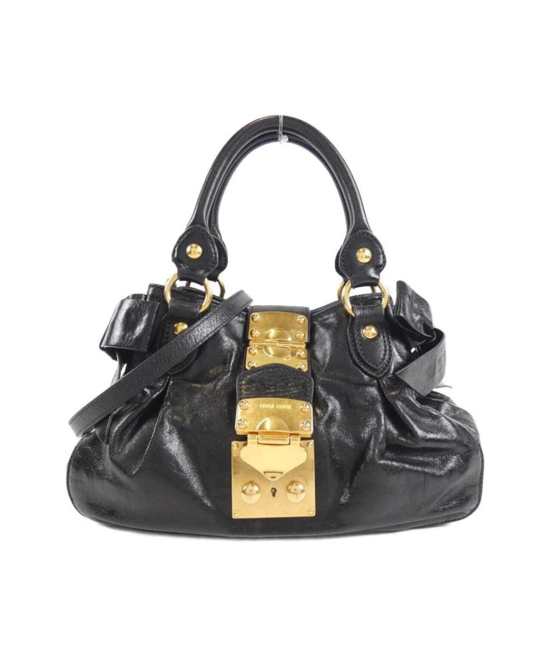 MIU MIU Черная кожаная сумка через плечо, фото 9