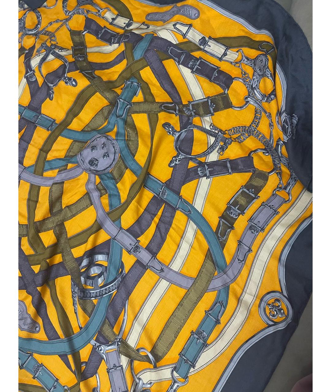 HERMES Мульти кашемировый платок, фото 3