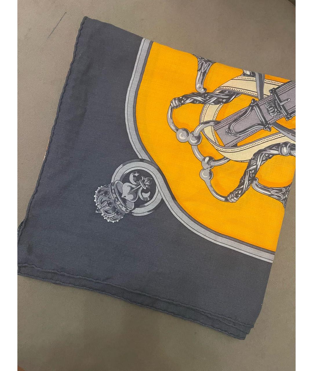 HERMES Мульти кашемировый платок, фото 5