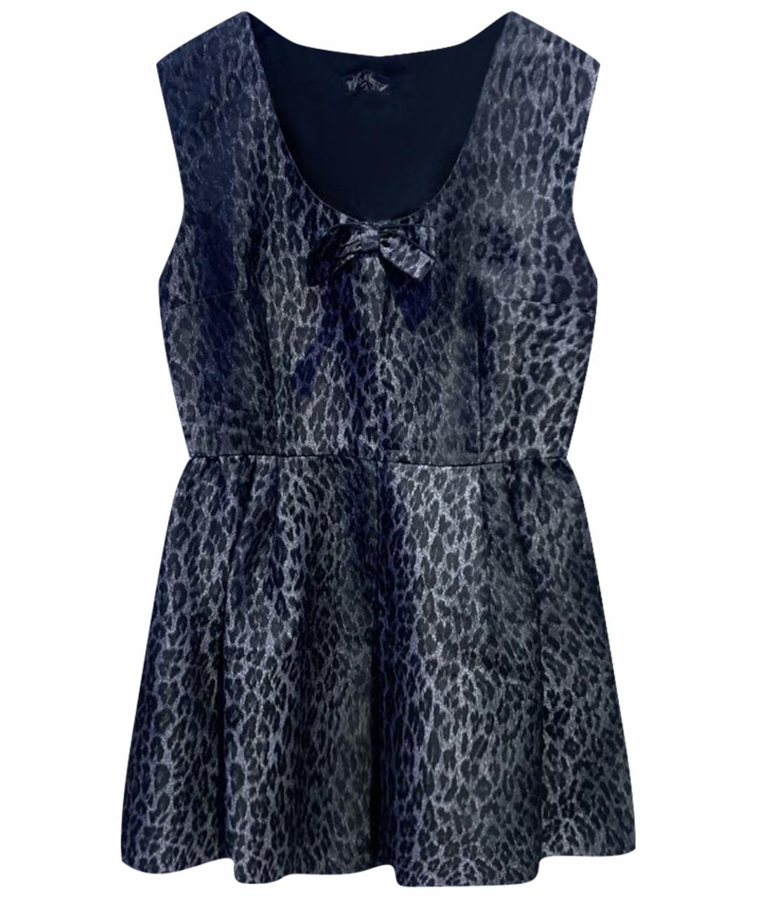 GIAMBATTISTA VALLI Серебряное ацетатное платье, фото 1