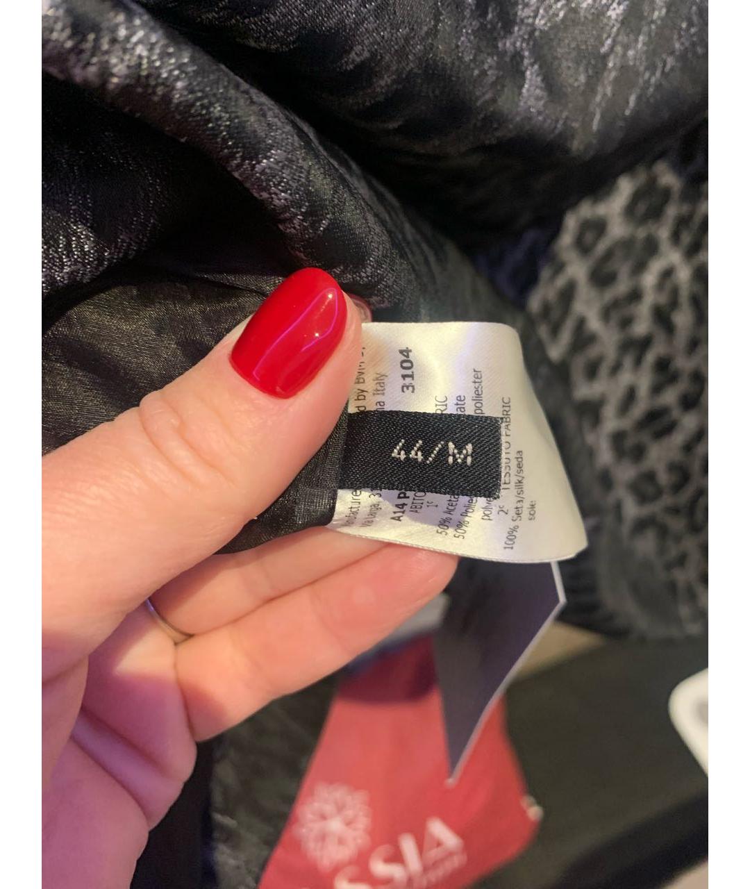 GIAMBATTISTA VALLI Серебряное ацетатное платье, фото 5