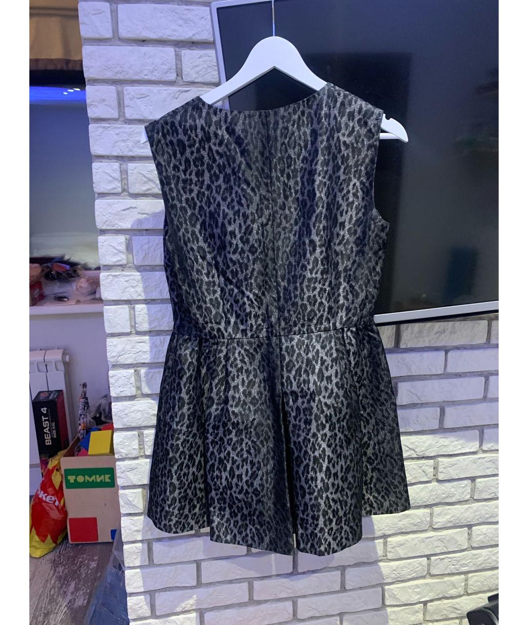 GIAMBATTISTA VALLI Серебряное ацетатное платье, фото 2