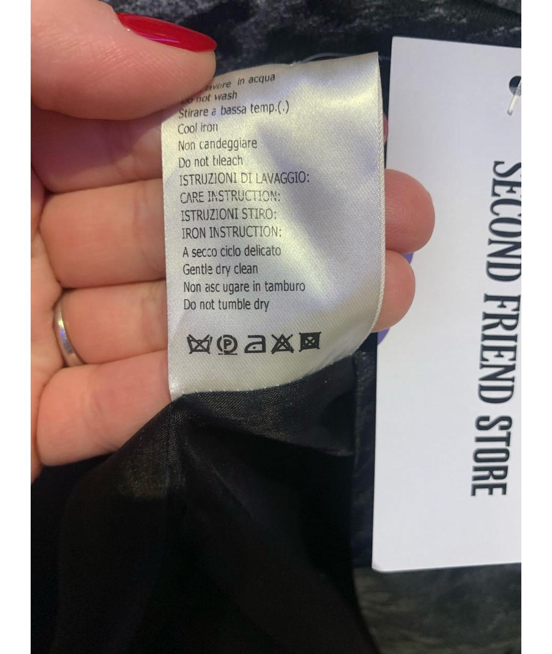 GIAMBATTISTA VALLI Серебряное ацетатное платье, фото 6