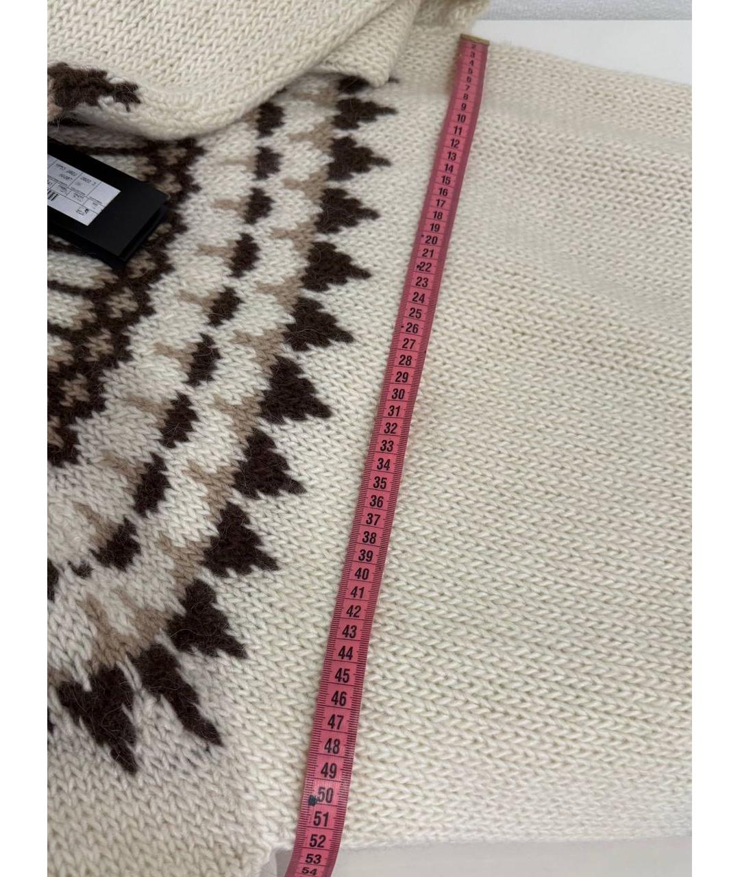 SAINT LAURENT Бежевый шерстяной джемпер / свитер, фото 8