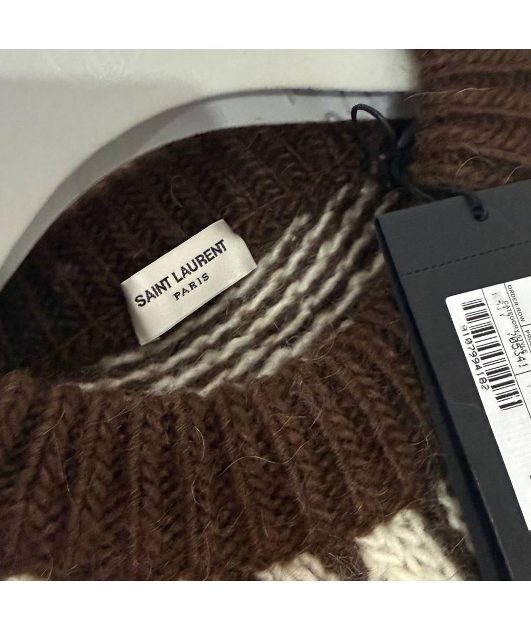 SAINT LAURENT Бежевый шерстяной джемпер / свитер, фото 6