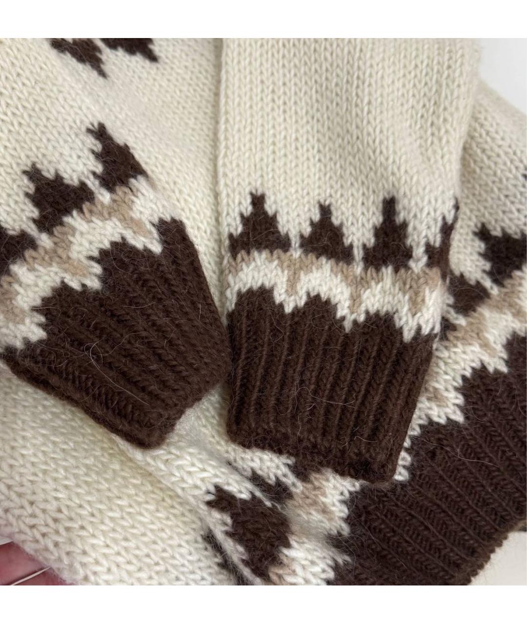 SAINT LAURENT Бежевый шерстяной джемпер / свитер, фото 5