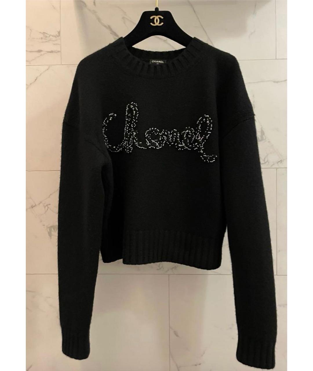 CHANEL Черный шерстяной джемпер / свитер, фото 4