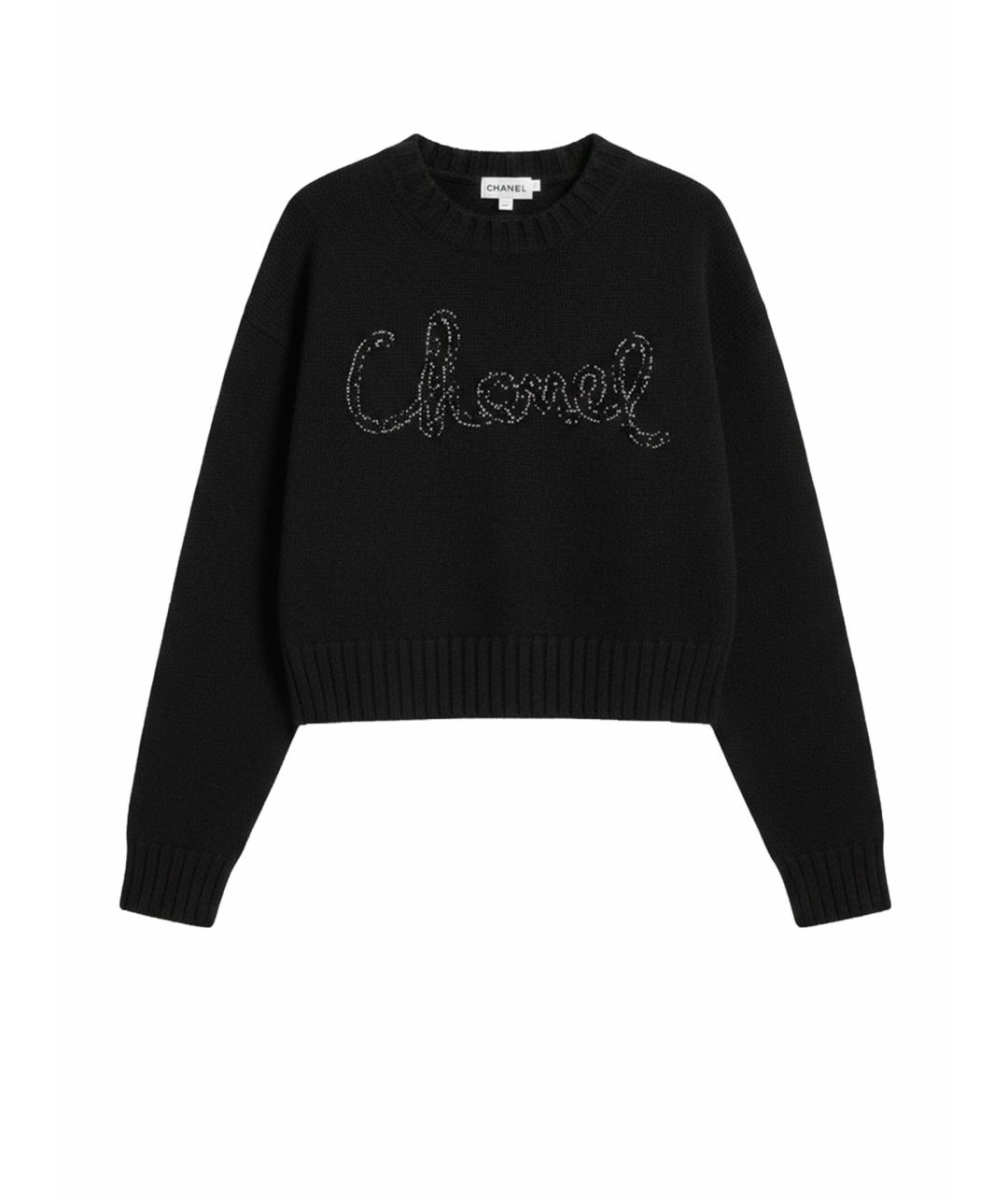 CHANEL Черный шерстяной джемпер / свитер, фото 1