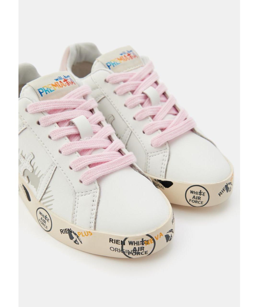 PREMIATA Белые кожаные кеды, фото 4