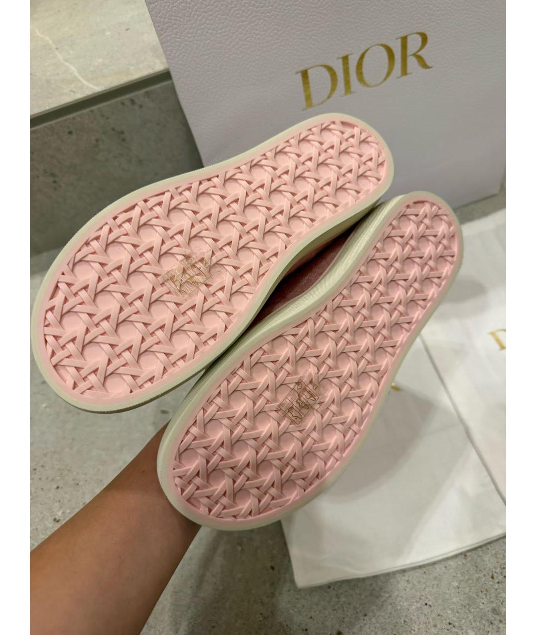 CHRISTIAN DIOR Розовые текстильные кеды, фото 6