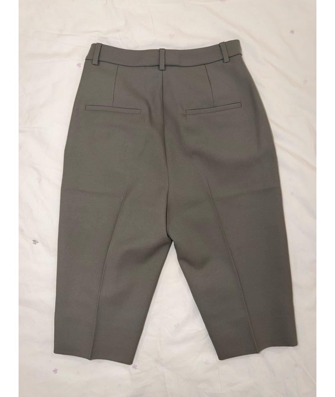 SAINT LAURENT Антрацитовые шерстяные капри, фото 2