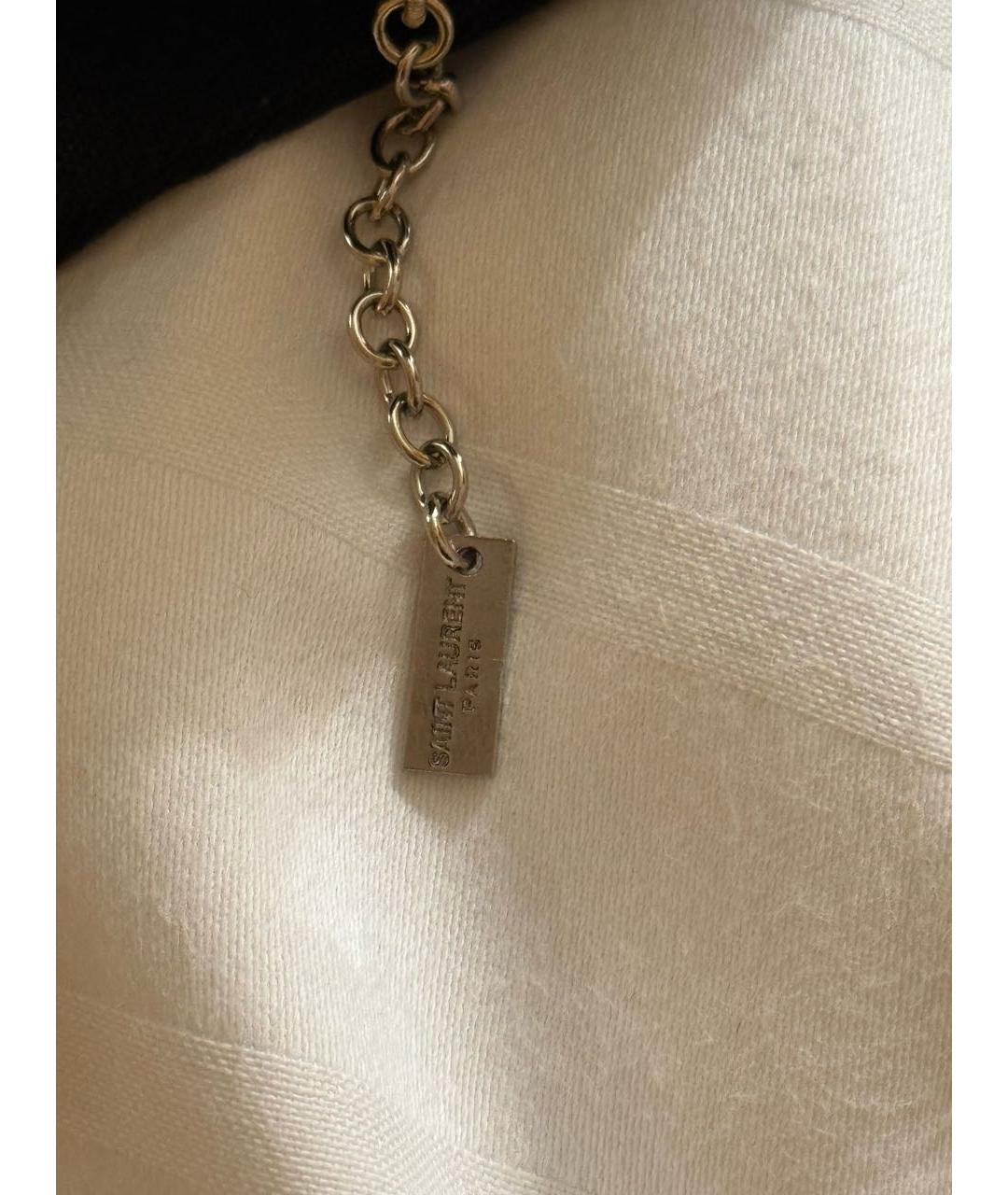 SAINT LAURENT Белый латунный браслет, фото 4
