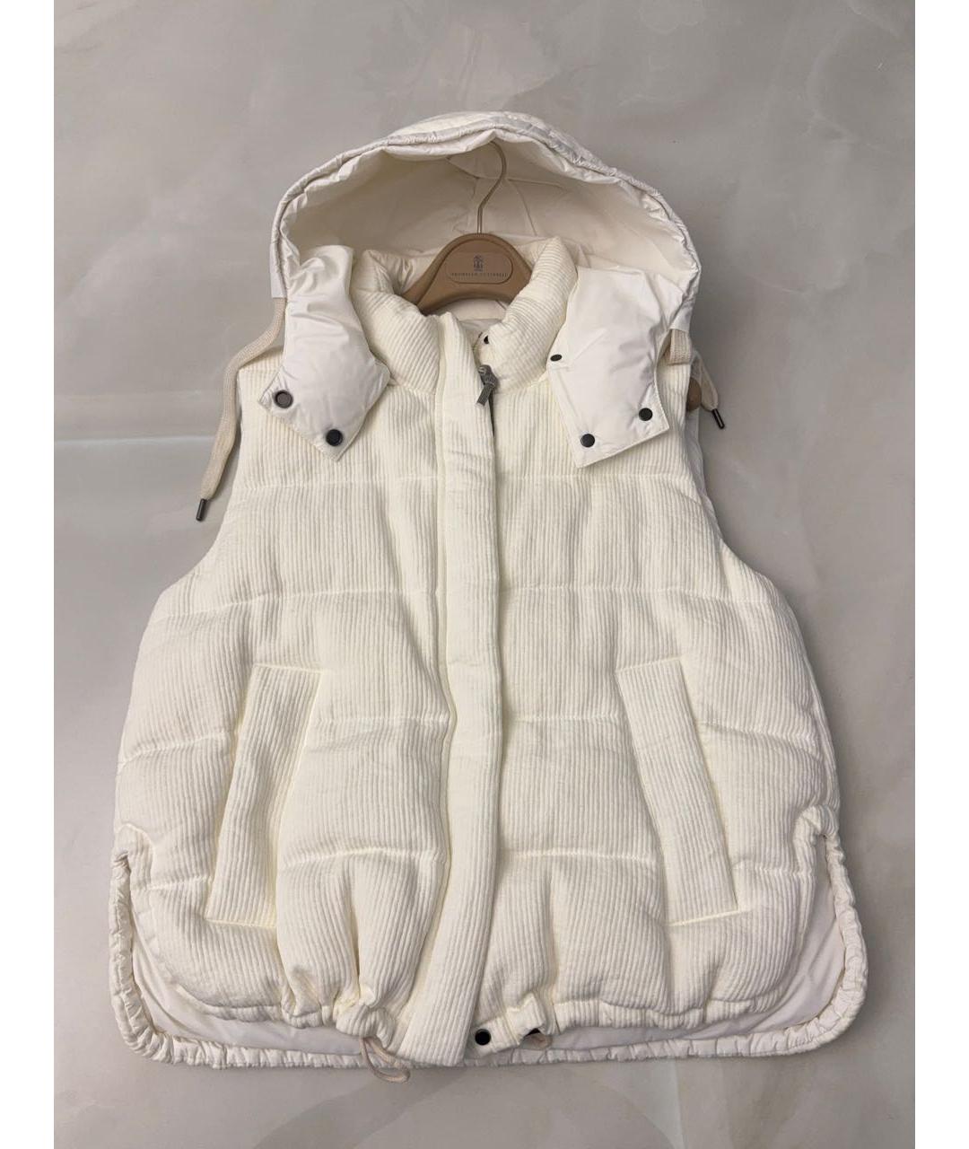 BRUNELLO CUCINELLI Белый велюровый жилет, фото 9
