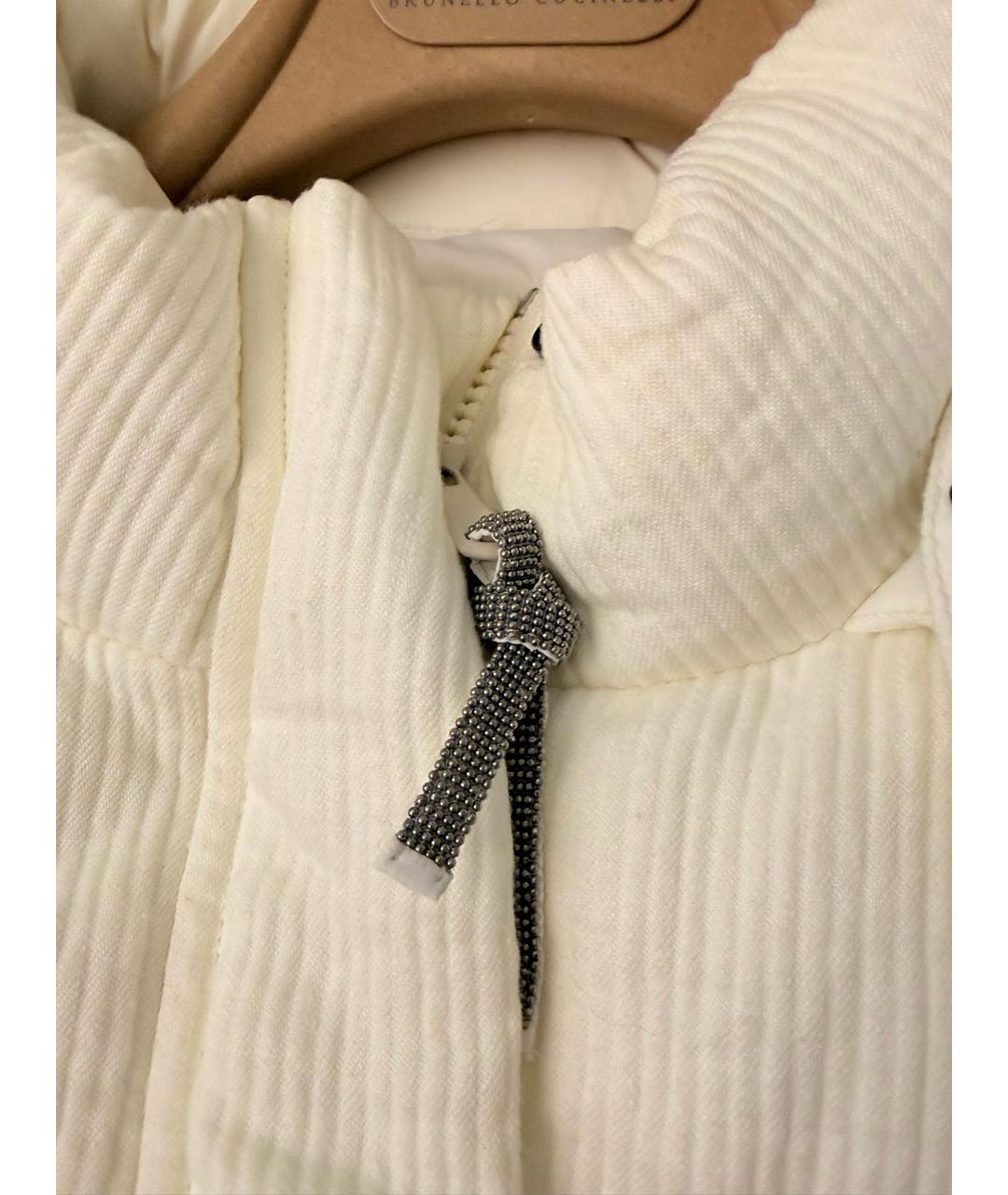 BRUNELLO CUCINELLI Белый велюровый жилет, фото 4