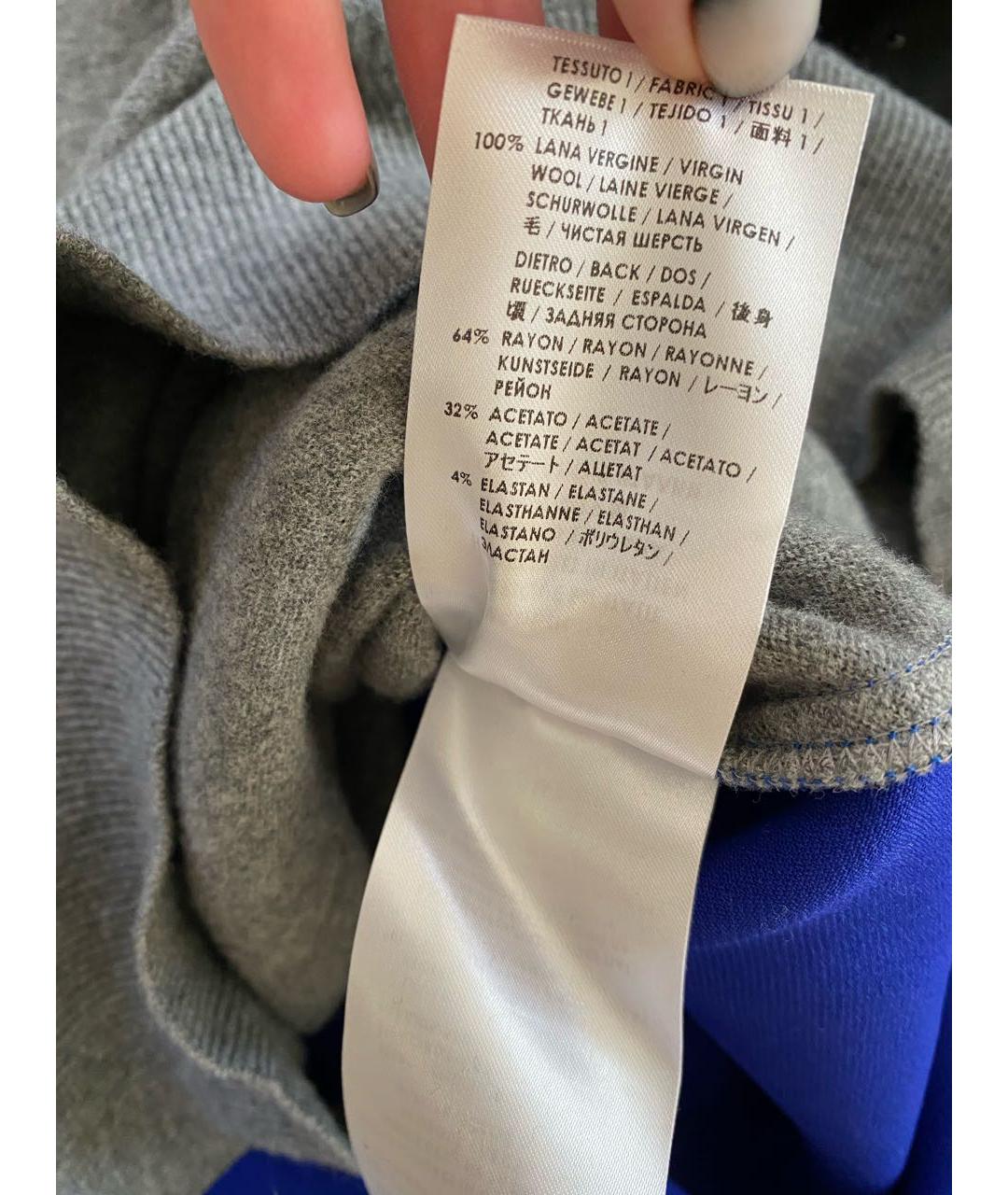 STELLA MCCARTNEY Серое шерстяное повседневное платье, фото 5