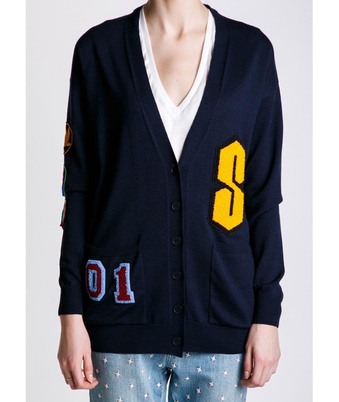 STELLA MCCARTNEY Темно-синий шерстяной кардиган, фото 4
