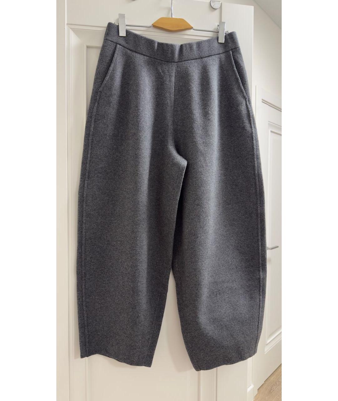 COS Серые шерстяные брюки широкие, фото 9