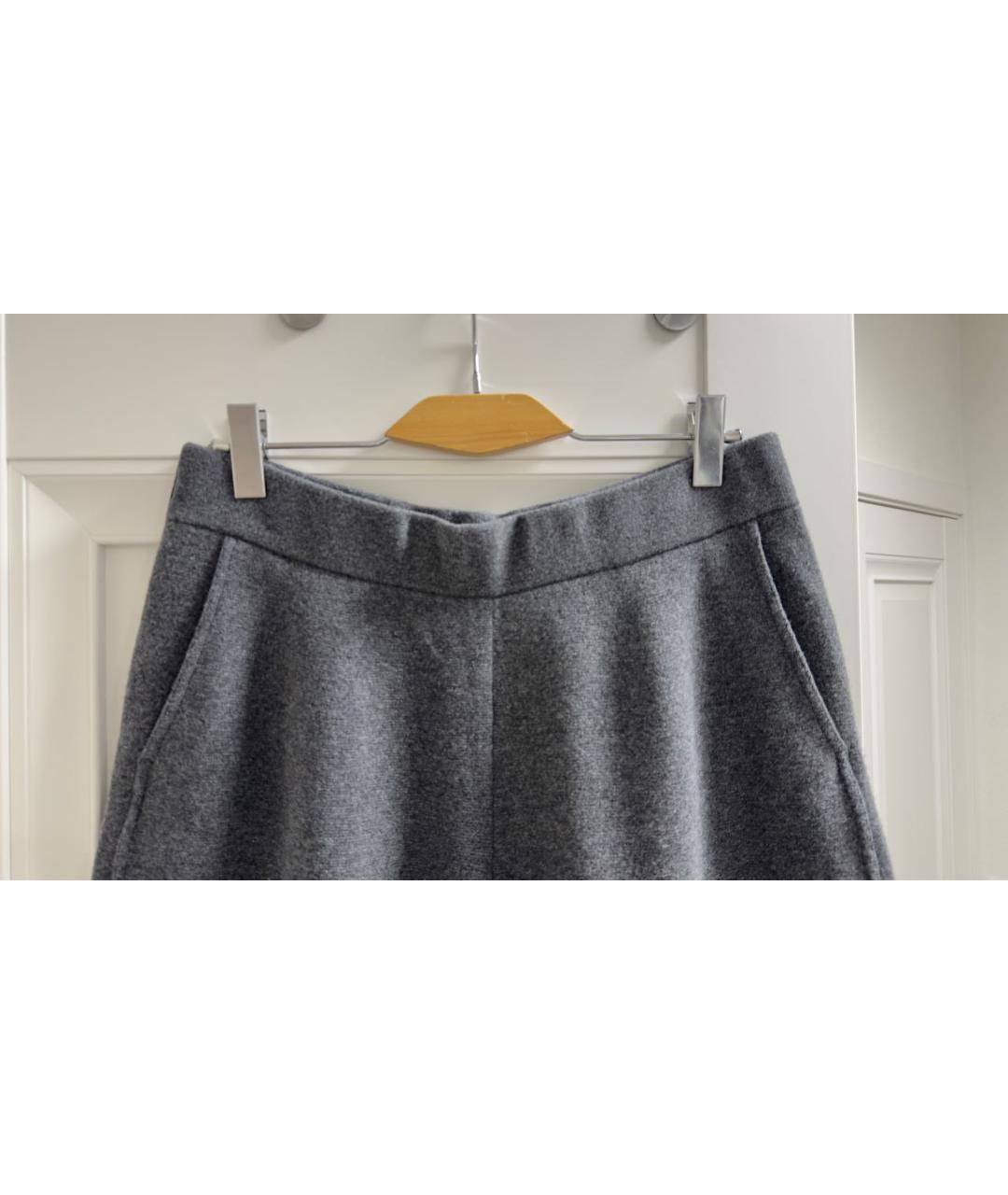 COS Серые шерстяные брюки широкие, фото 4