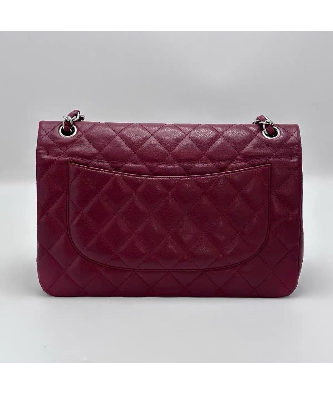 CHANEL Бордовая кожаная сумка через плечо, фото 3