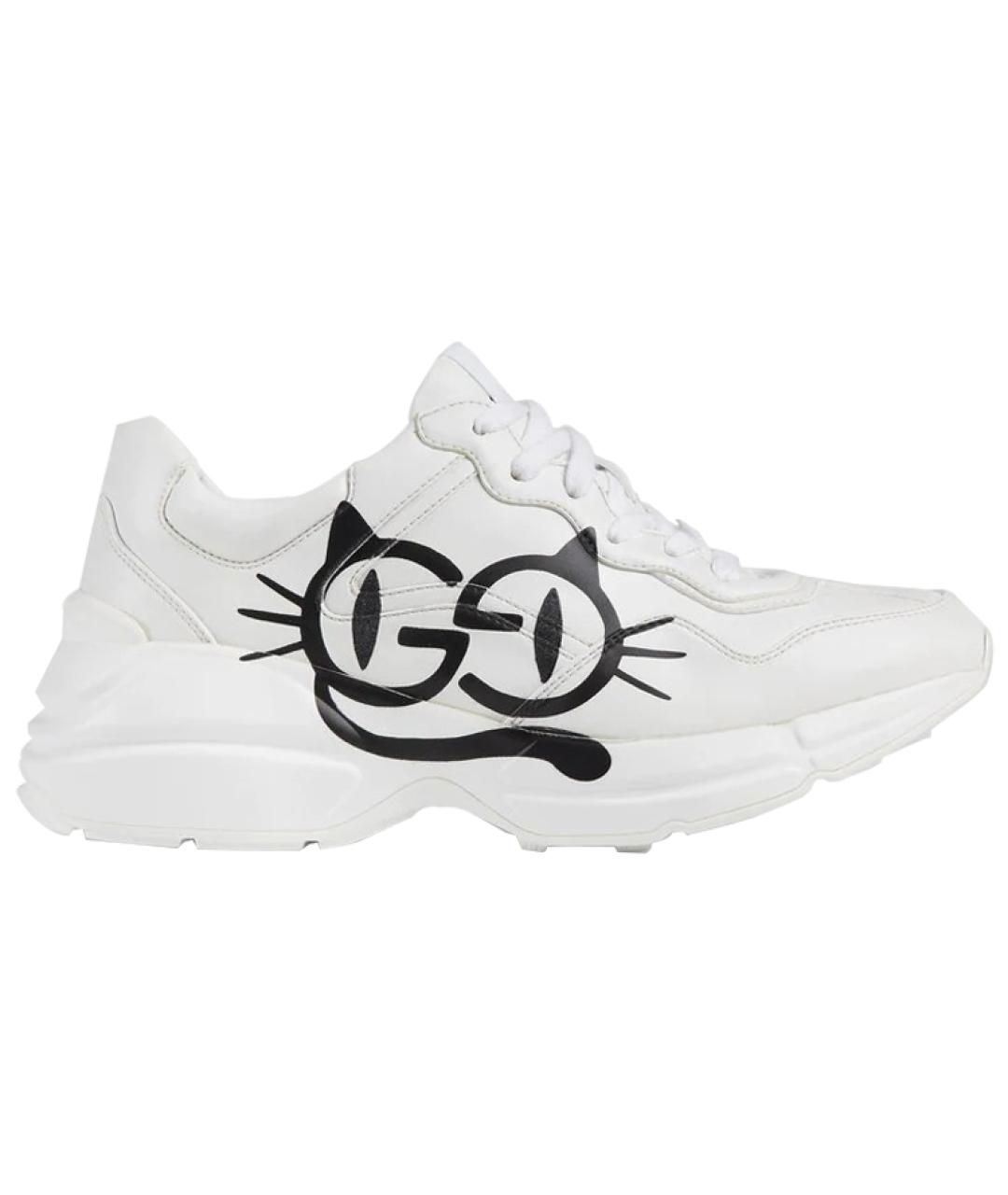 GUCCI Белые кроссовки, фото 1