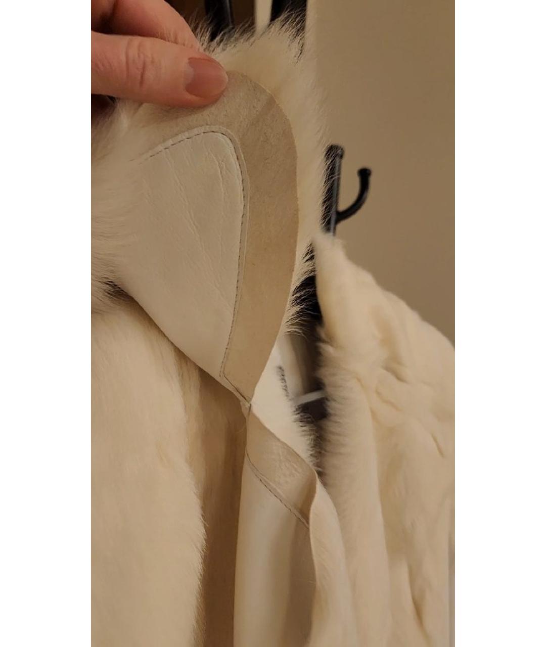 DOLCE&GABBANA Бежевая меховая шуба, фото 3