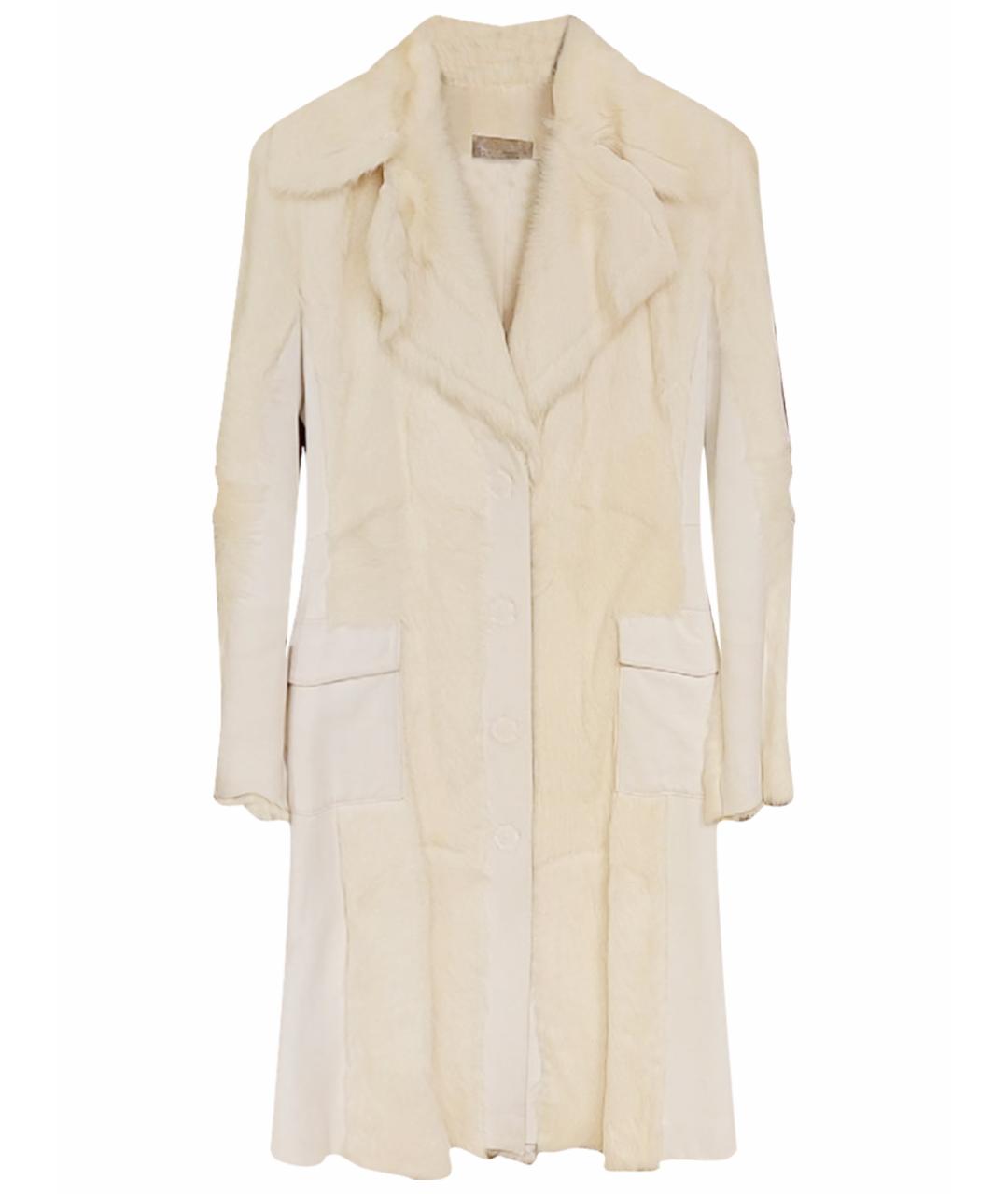 DOLCE&GABBANA Бежевая меховая шуба, фото 1