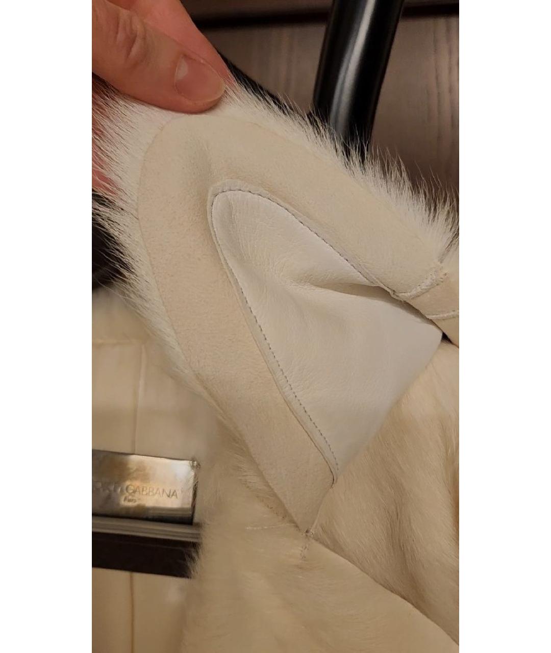 DOLCE&GABBANA Бежевая меховая шуба, фото 5