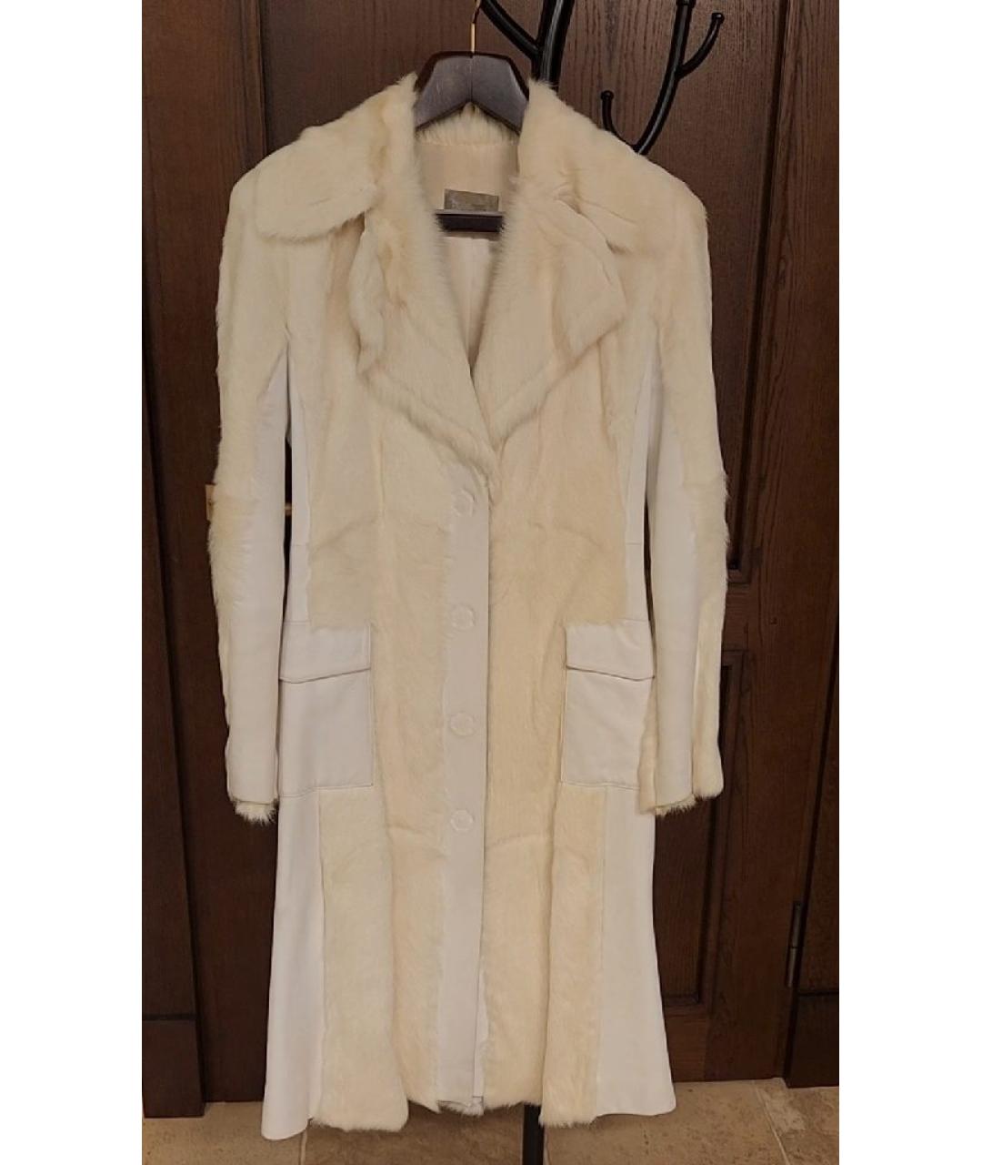 DOLCE&GABBANA Бежевая меховая шуба, фото 10