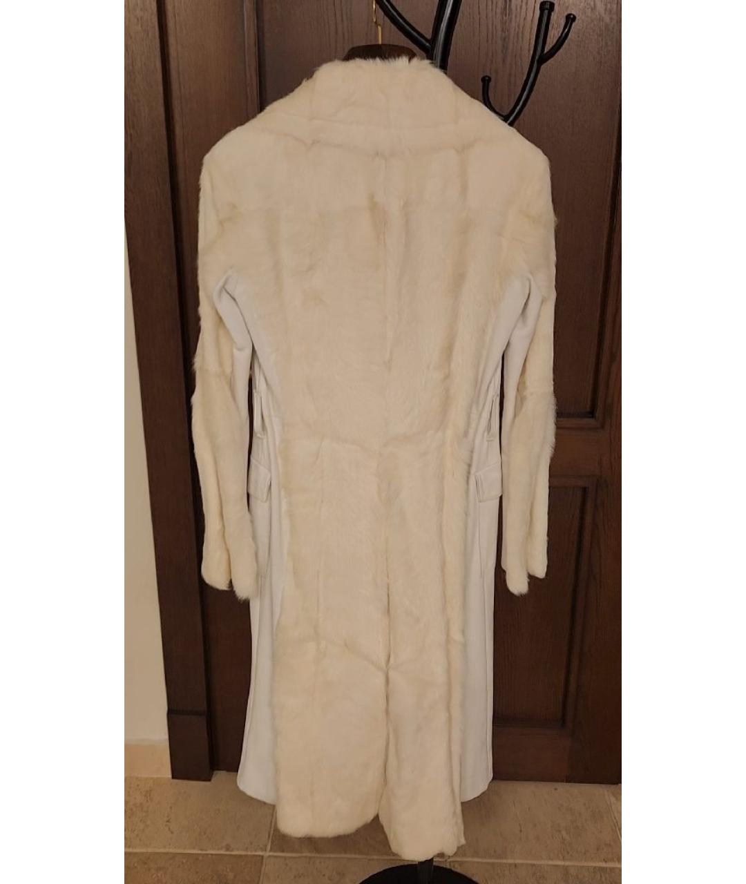 DOLCE&GABBANA Бежевая меховая шуба, фото 2