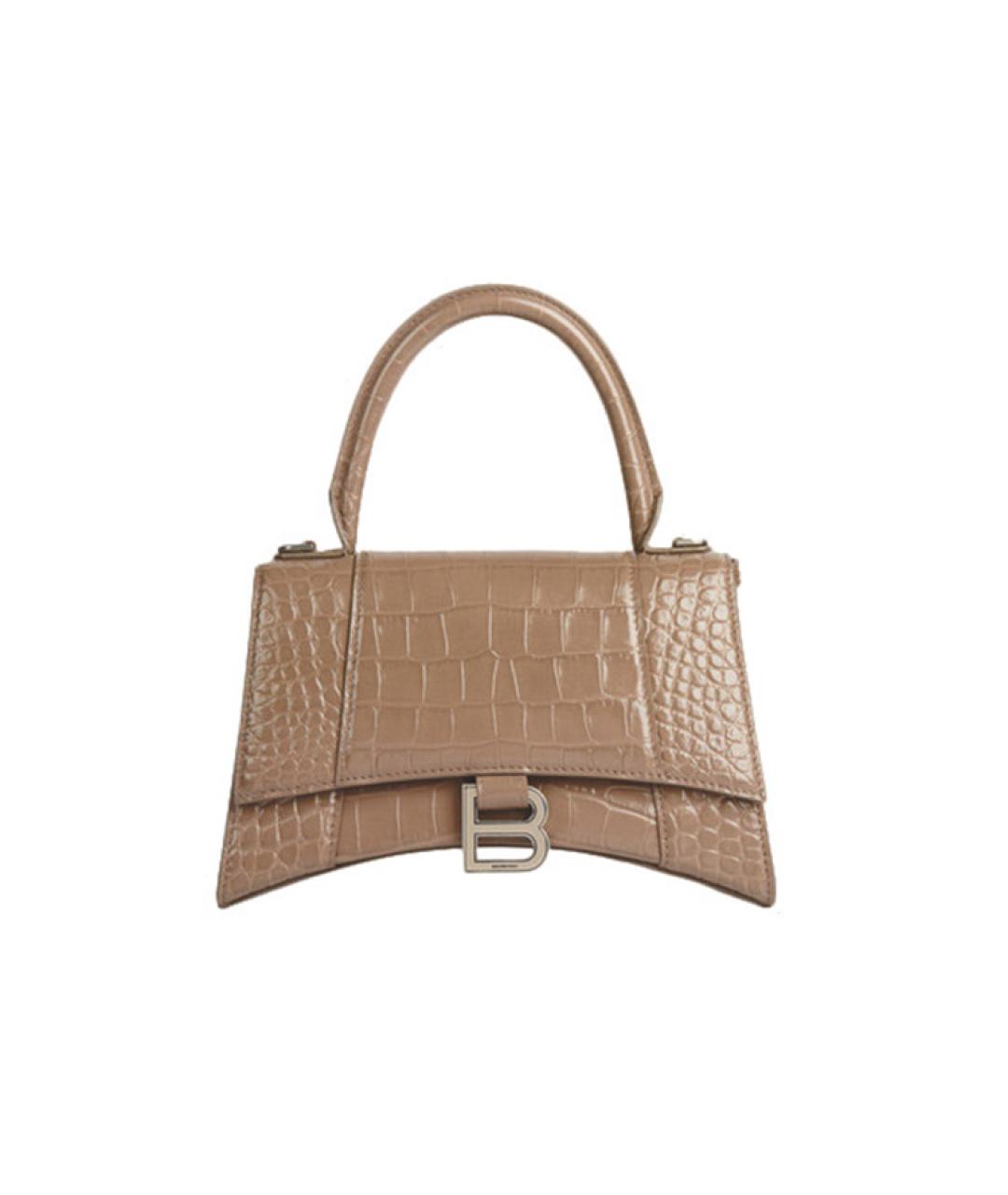 BALENCIAGA Бежевая кожаная сумка через плечо, фото 7