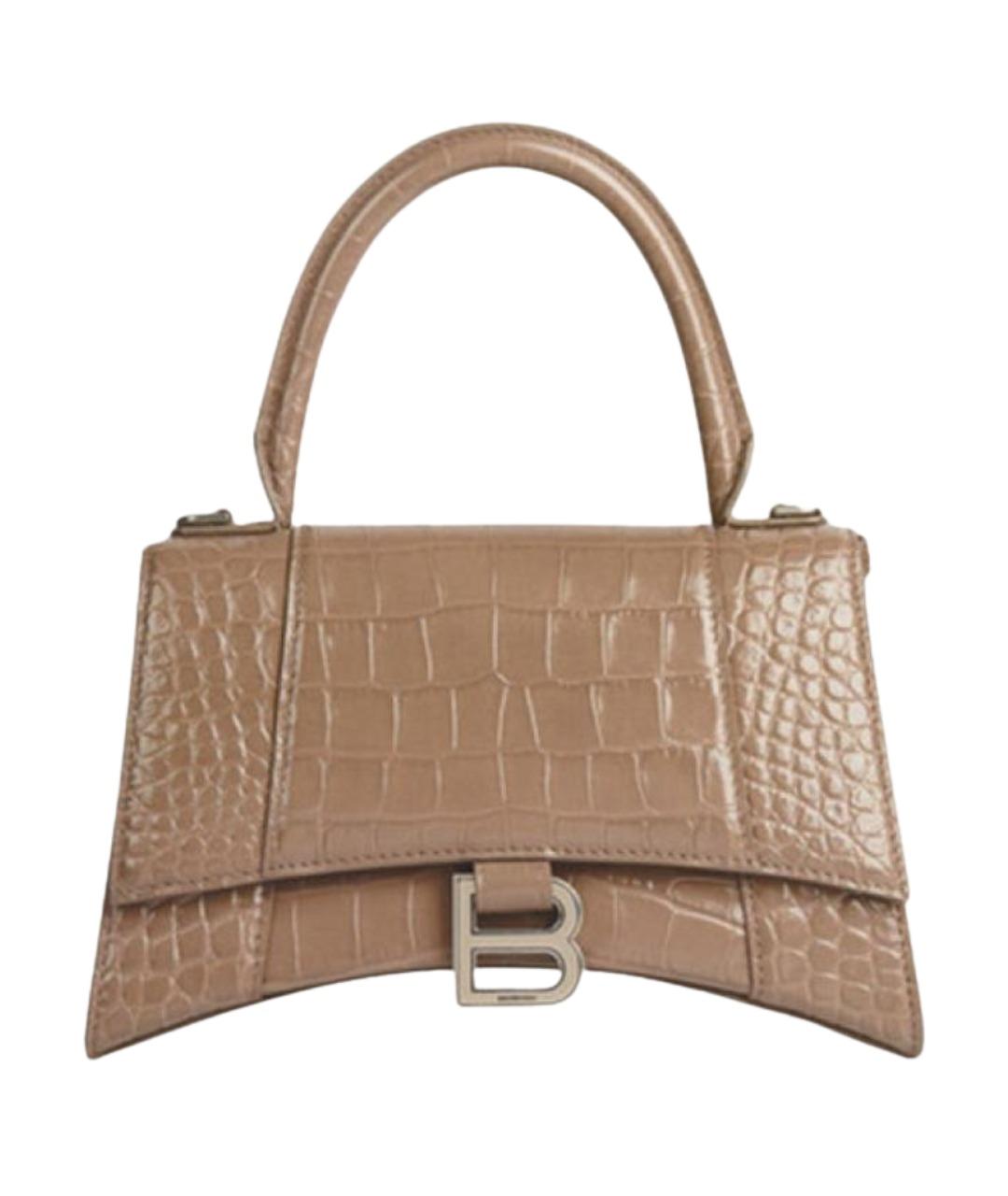 BALENCIAGA Бежевая кожаная сумка через плечо, фото 1