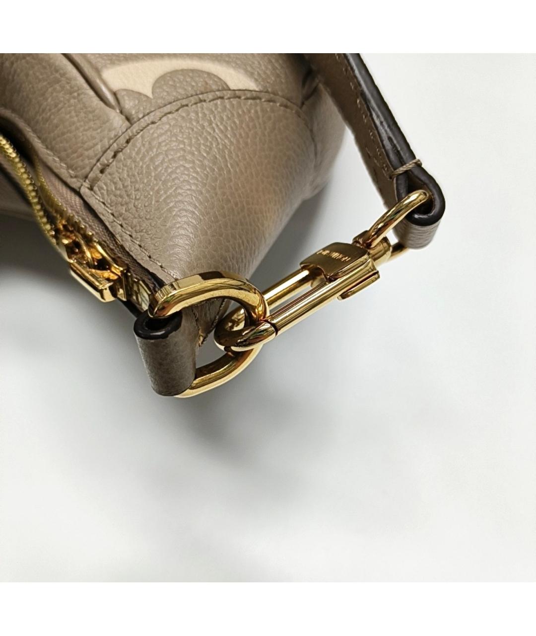 LOUIS VUITTON Коричневая кожаная сумка через плечо, фото 8